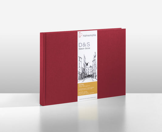 SKETCH BOOK HAHNEMUHLE D&S A4 140g/m2 VERMELHO LAND 80 FLS