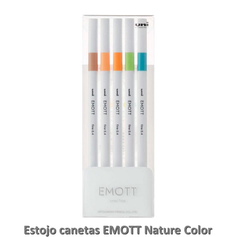 CANETA UNI-BALL EMOTT FINE 0,4MM 05 NATURE COLOR Nº 06