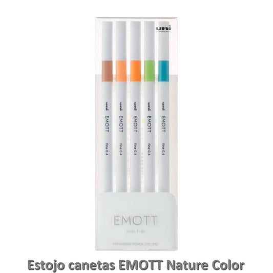 CANETA UNI-BALL EMOTT FINE 0,4MM 05 NATURE COLOR Nº 06