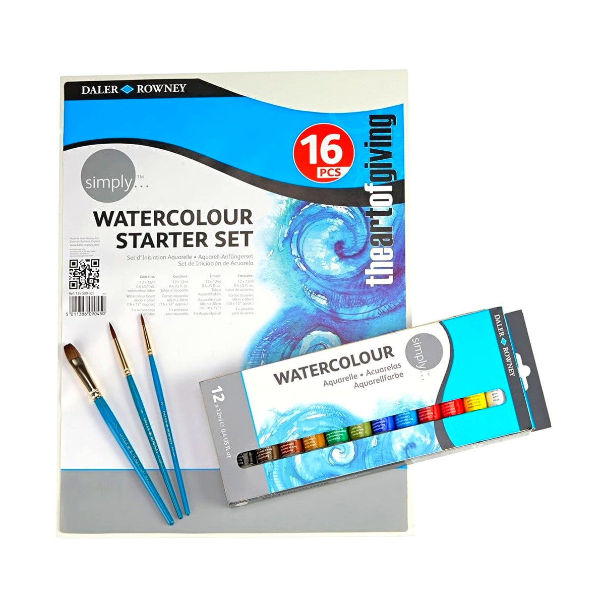 ESTOJO AQUARELA DALER ROWNEY SIMPLY STARTER SET 16 PECAS