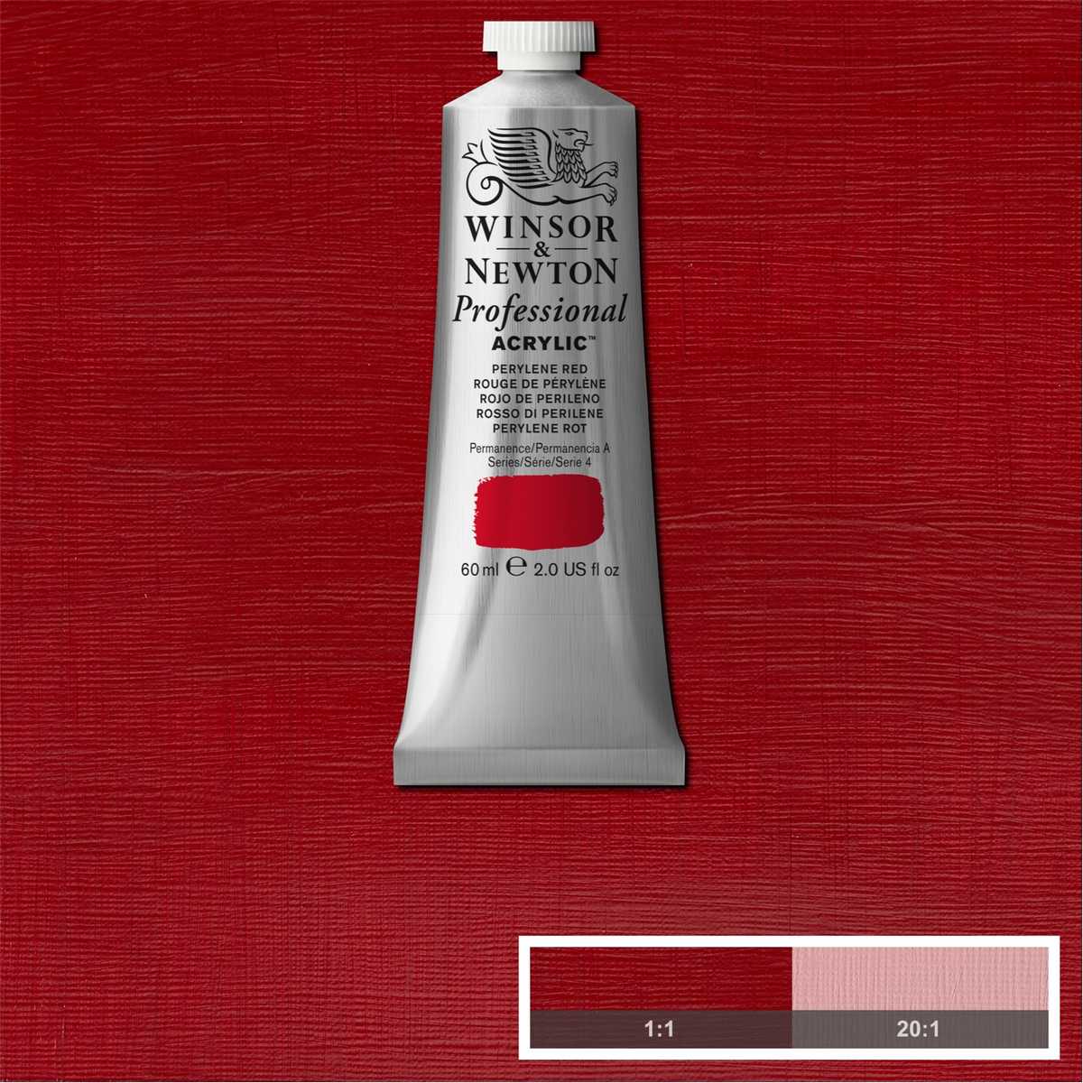 ACRILICA WINSOR NEWTON PROFISSIONAL 60ML 464 PERYLENE RED S4
