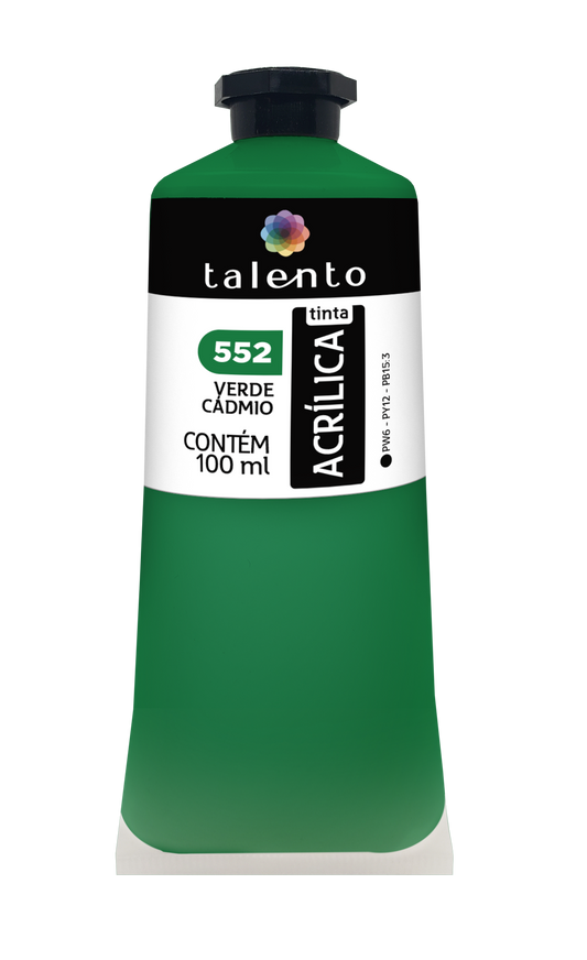 ACRILICA TALENTO 100ML 552 VERDE CADMIO