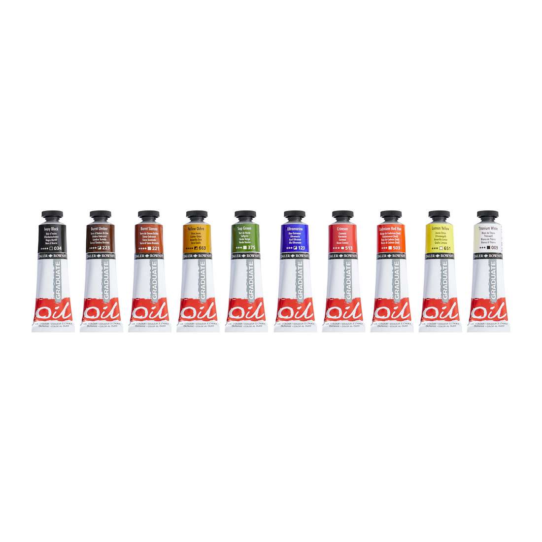 ESTOJO OLEO DALER ROWNEY GRADUATE SELECTION SET 10x38ML