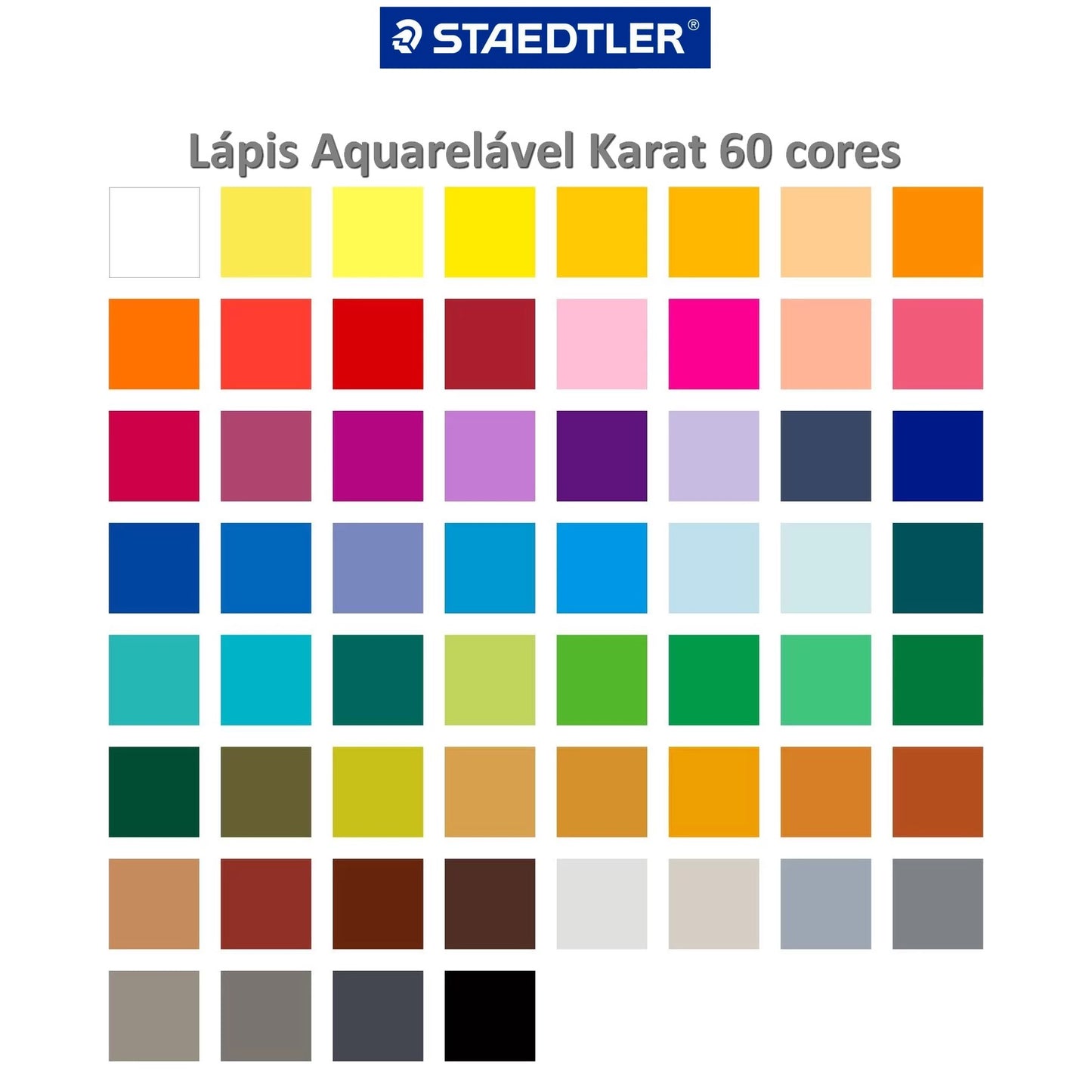 LAPIS AQUARELAVEL STAEDTLER KARAT 60 CORES 125M60