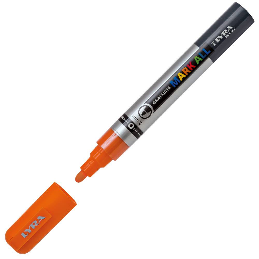CANETA LYRA GRADUATE MARK ALL LARANJA PONTA 2MM