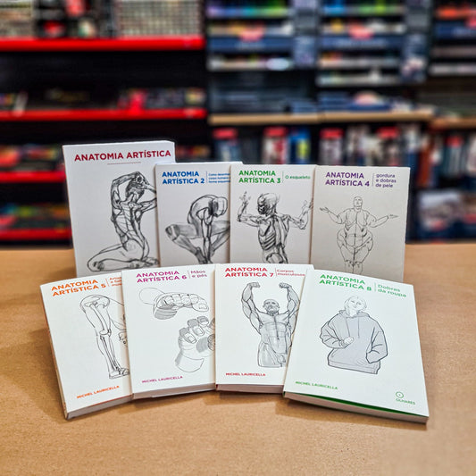 LIVRO "ANATOMIA ARTISTICA KIT 1, 2, 3, 4, 5, 6,7 e 8" M. LAURICELLA