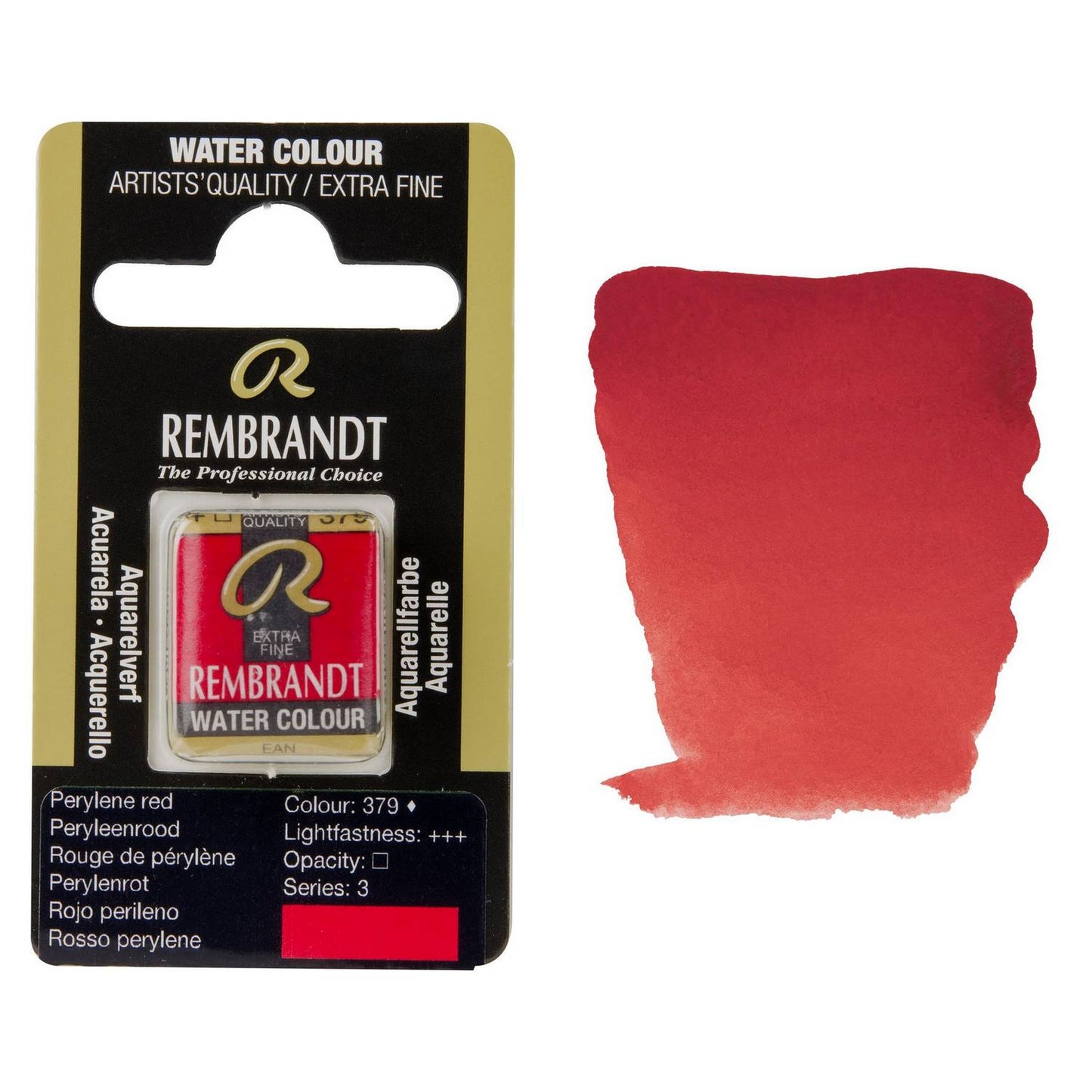 AQUARELA TALENS REMBRANDT HALF PAN 379 PERYLENE RED S3