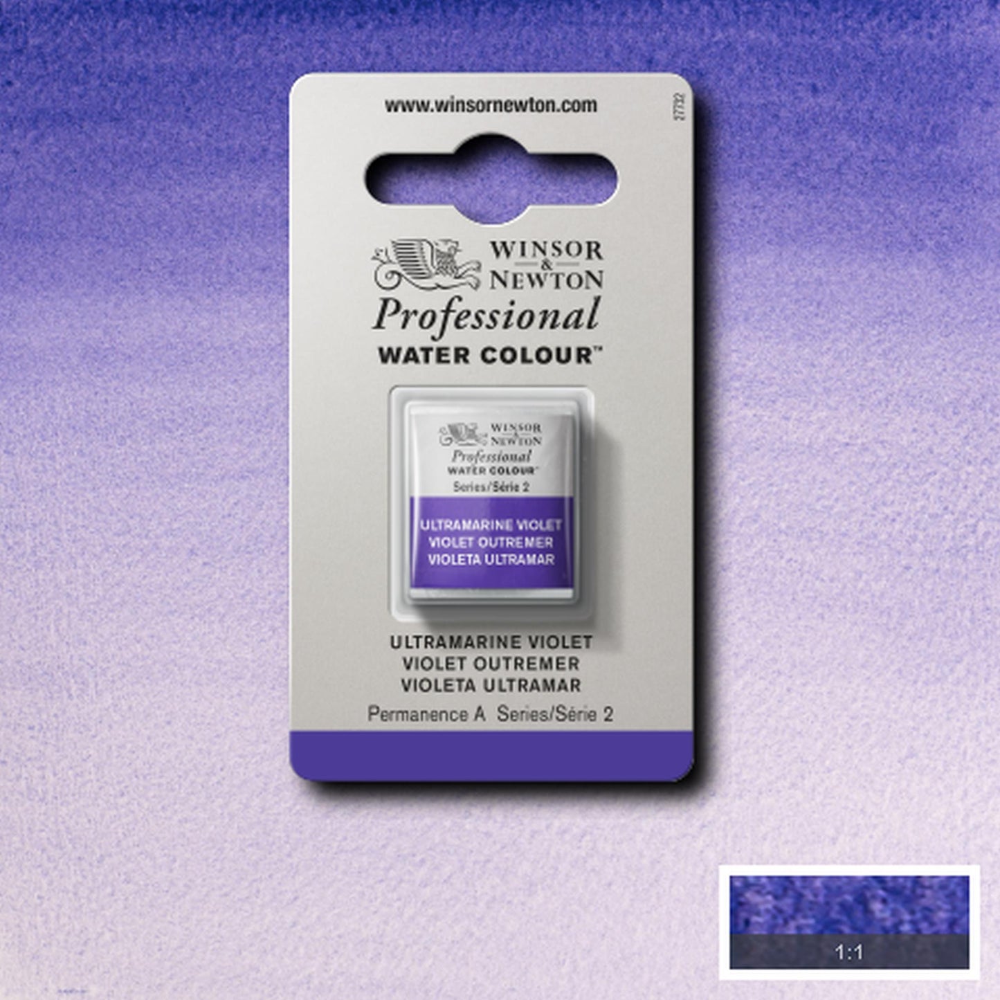 AQUARELA WINSOR NEWTON ARTISTS H PAN 672 ULTRAMARINE VIOLET S2