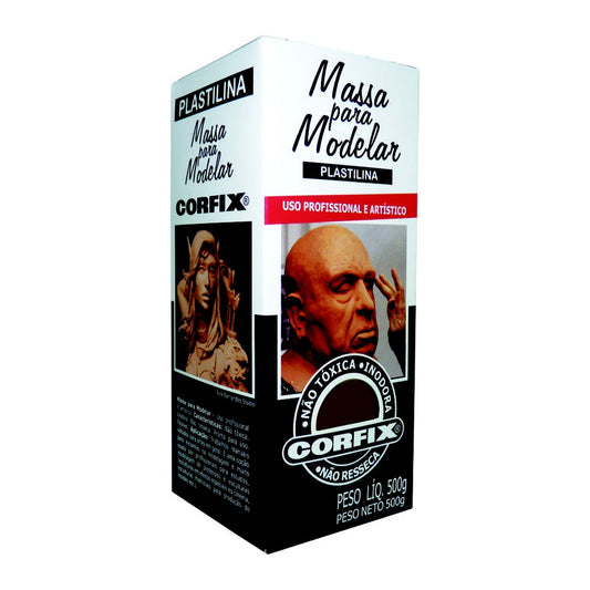 MASSA MODELAR CORFIX 317 TERRA SIENA QUEIMADA (PLASTILINA) 500G