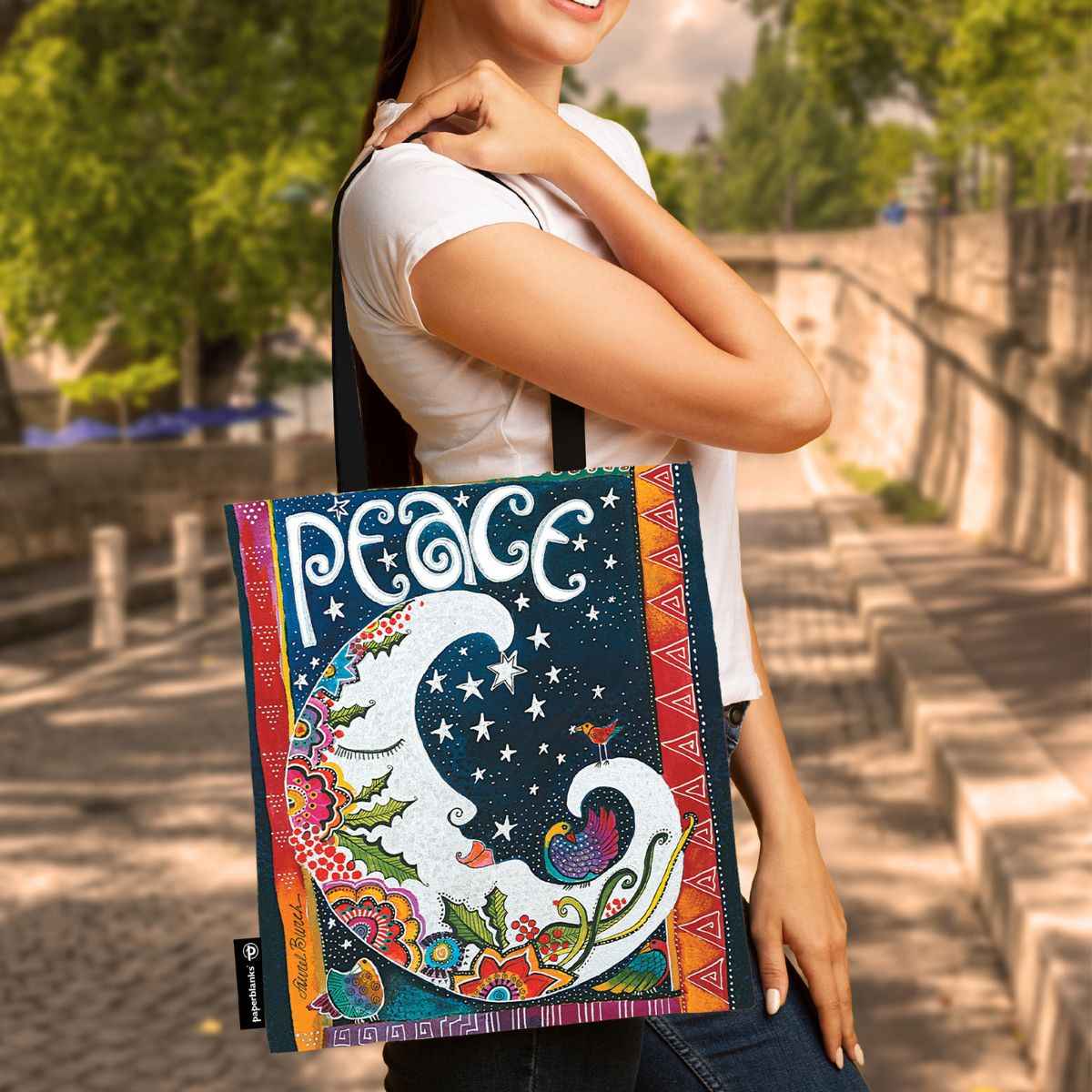 SACOLA CANVAS BAG PAPERBLANKS PEACE 9850-8