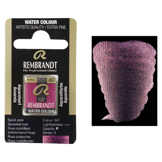 AQUARELA TALENS REMBRANDT HALF PAN 867 SPARKLE PINK S3