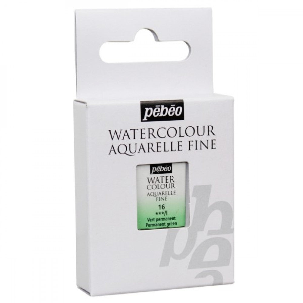 AQUARELA PEBEO HALF PAN 16 VERDE PERMANENTE