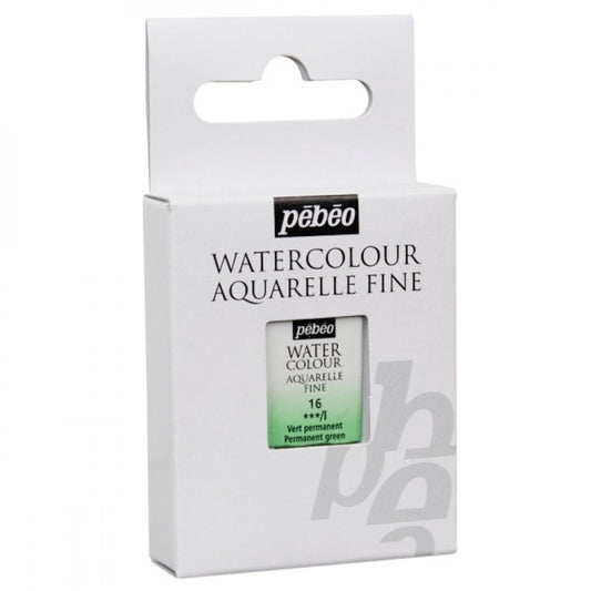 AQUARELA PEBEO HALF PAN 16 VERDE PERMANENTE
