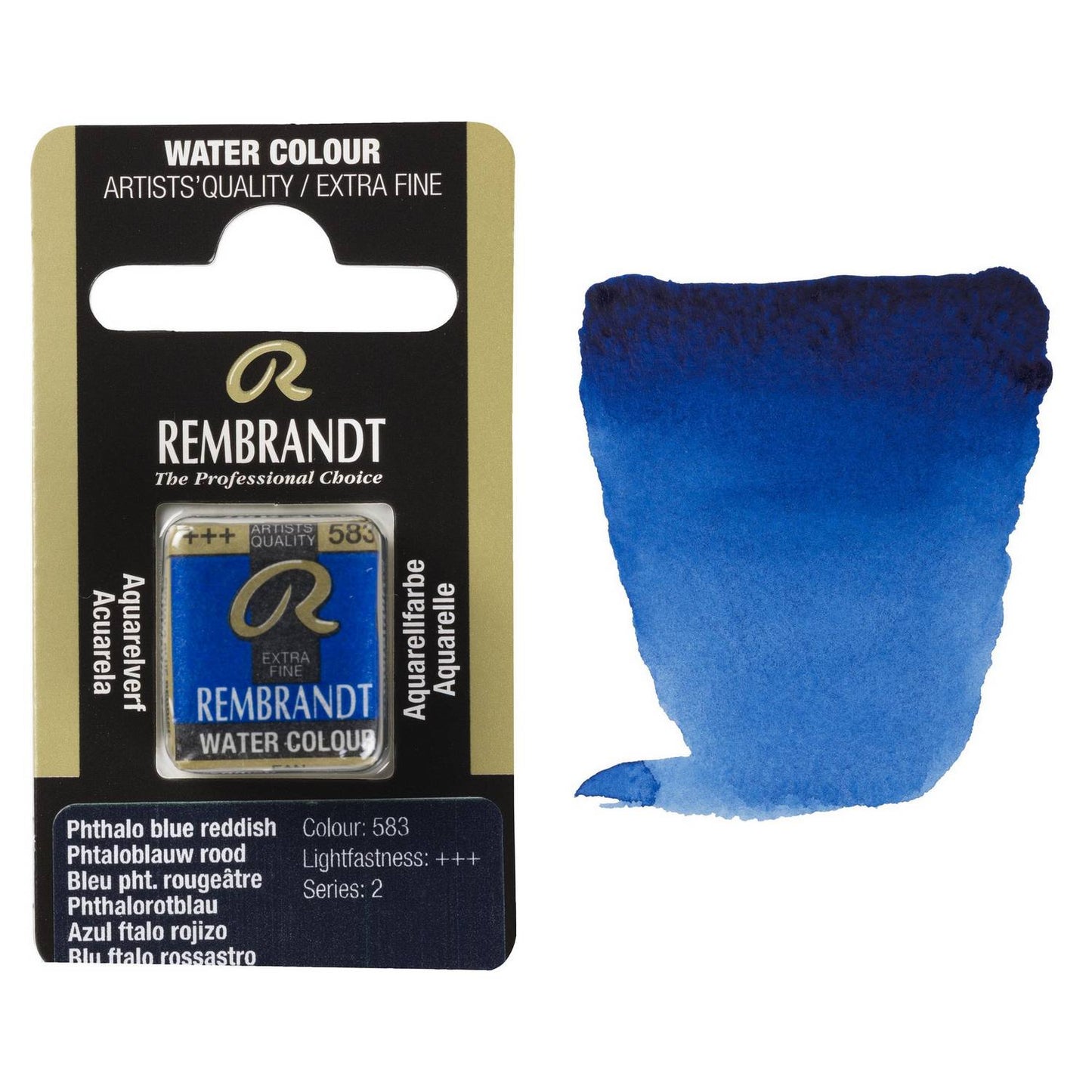 AQUARELA TALENS REMBRANDT HALF PAN 583 PHTHALO BLUE REDDISH S2