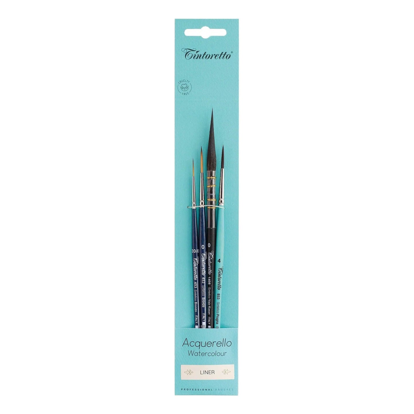 ESTOJO PINCEIS TINTORETTO LINER WATERCOLOR 8103 C/ 04 UN