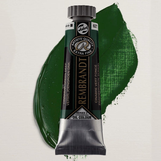 OLEO TALENS REMBRANDT 015ml 627 CINNABAR GREEN DEEP S2