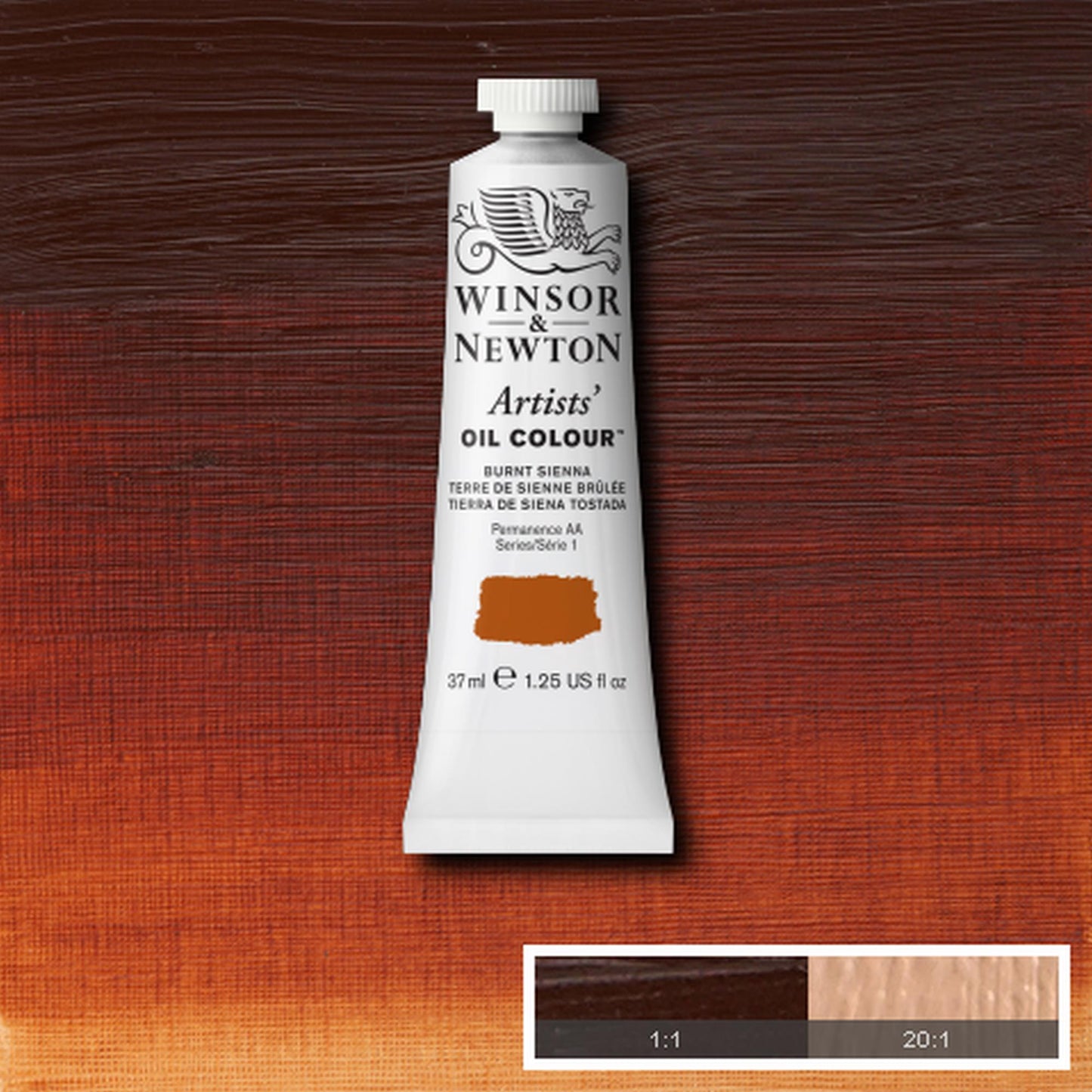 OLEO WINSOR NEWTON ARTISTS 037ML 074 BURNT SIENNA S1
