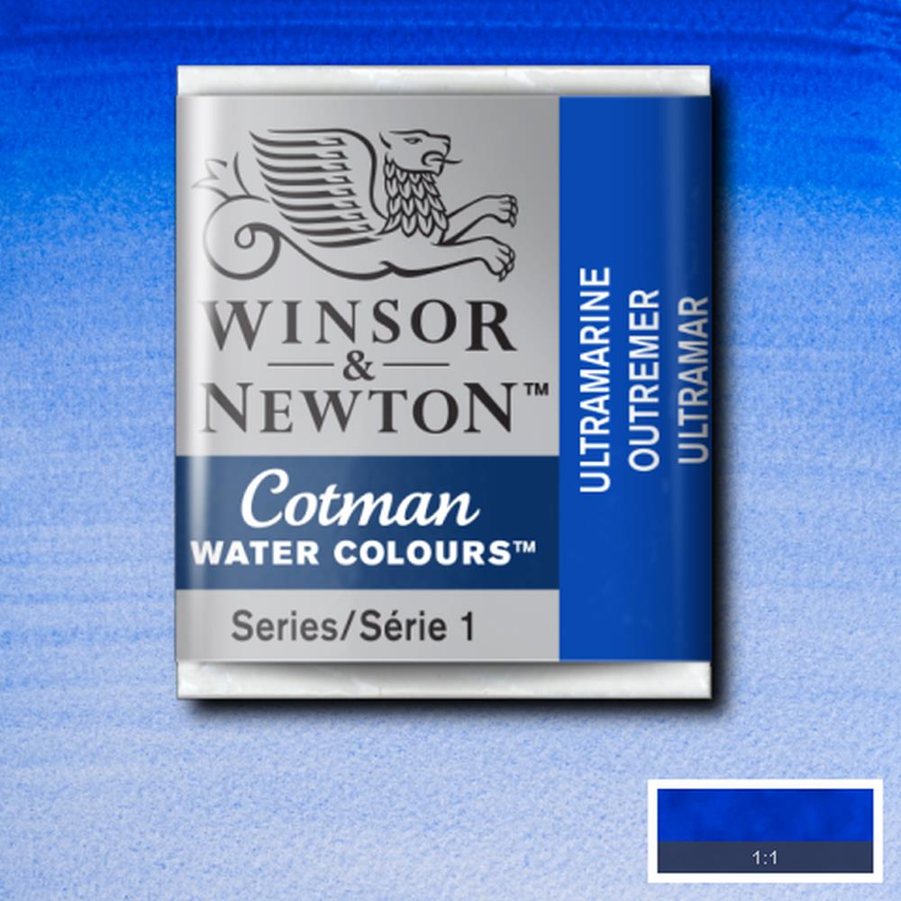 AQUARELA WINSOR NEWTON COTMAN HALF PAN 660 ULTRAMARINE