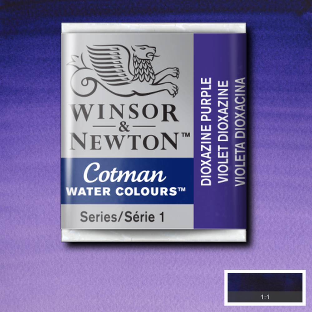 AQUARELA WINSOR NEWTON COTMAN HALF PAN 231 DIOXAZINE PURPLE