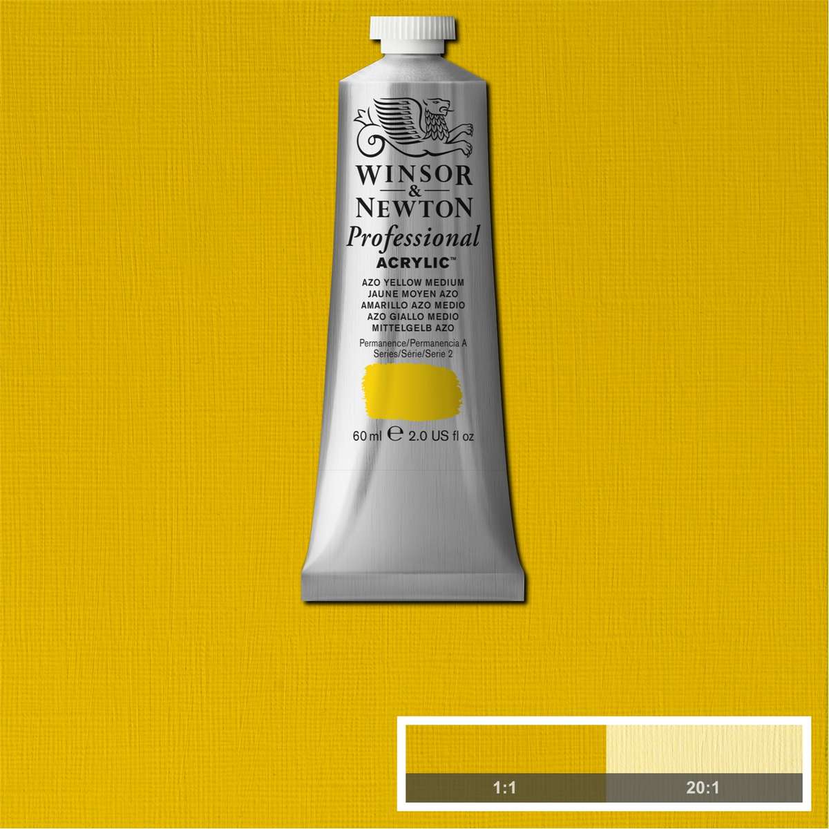 ACRILICA WINSOR NEWTON PROFISSIONAL 60ML 019 AZO YELLOW MED S2