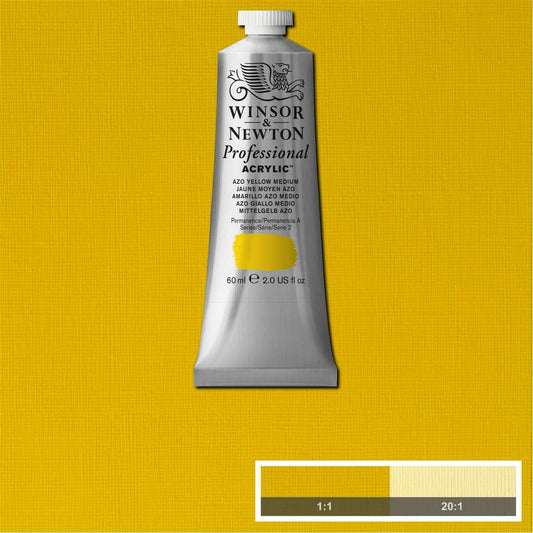 ACRILICA WINSOR NEWTON PROFISSIONAL 60ML 019 AZO YELLOW MED S2