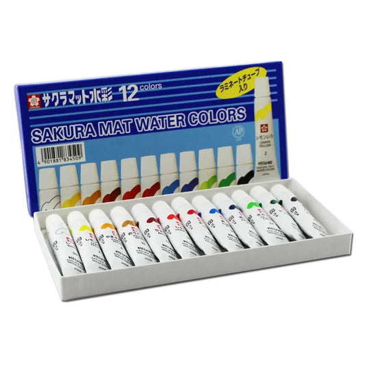 ESTOJO AQUARELA SAKURA 12 CORES MAT EMW12 JAPAN