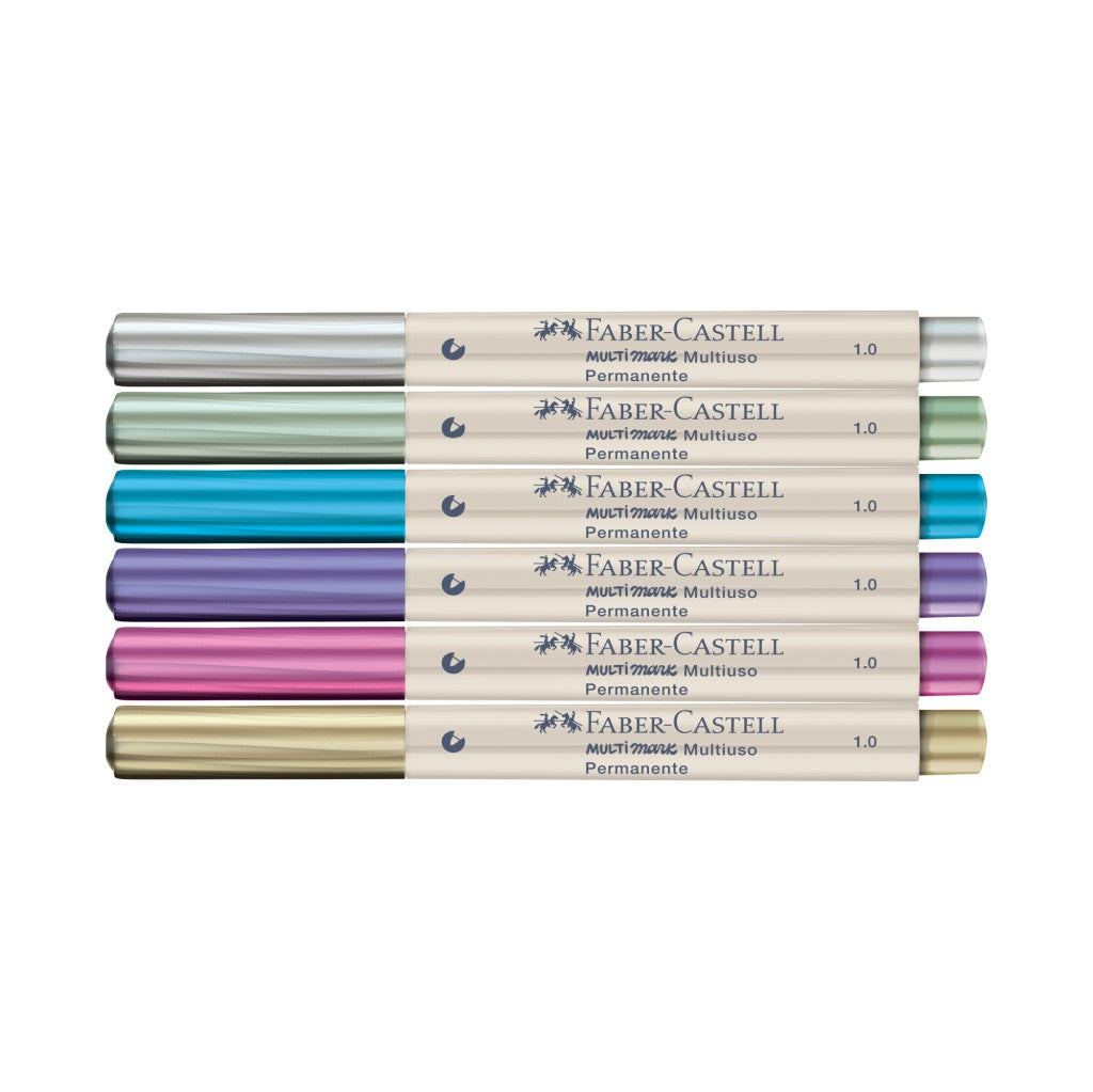 MARCADOR MULTIMARK 1.0mm 06 CORES METAL MULTISUPERFICIE