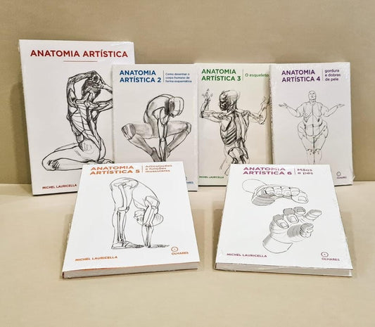 LIVRO "ANATOMIA ARTISTICA KIT 1, 2, 3, 4, 5 e 6" M. LAURICELLA