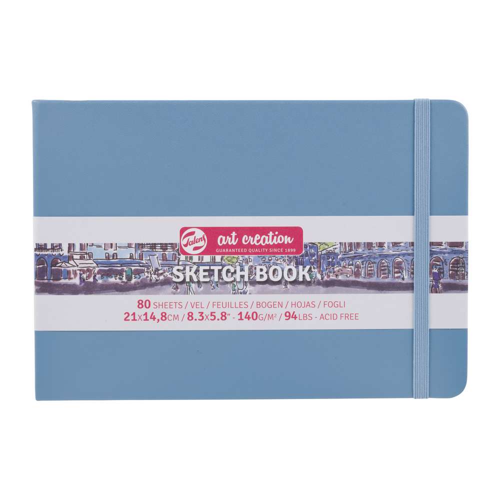 SKETCHBOOK TALENS LAKE BLUE 21X15 80FLS