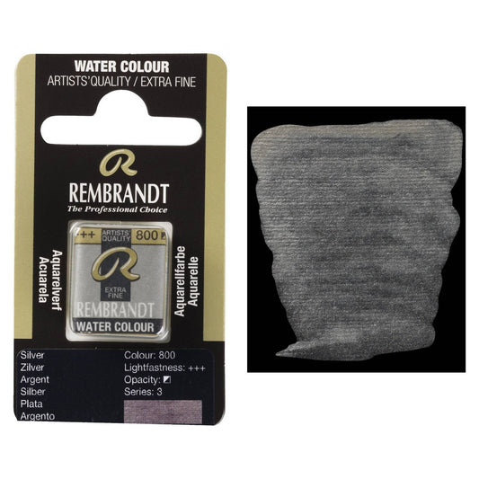 AQUARELA TALENS REMBRANDT HALF PAN 800 SILVER METAL S3