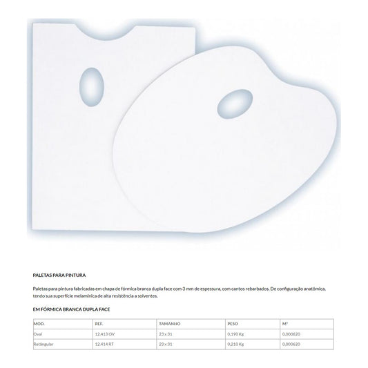PALETA RETANGULAR 12414 23x31 FENOLITE TRIDENT