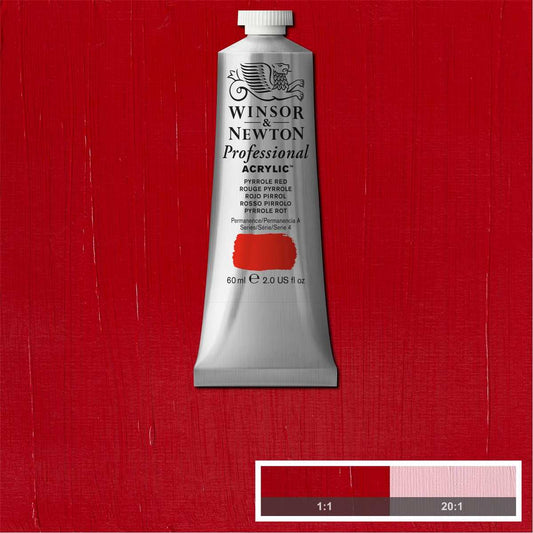 ACRILICA WINSOR NEWTON PROFISSIONAL 60ML 534 PYRROLE RED S4