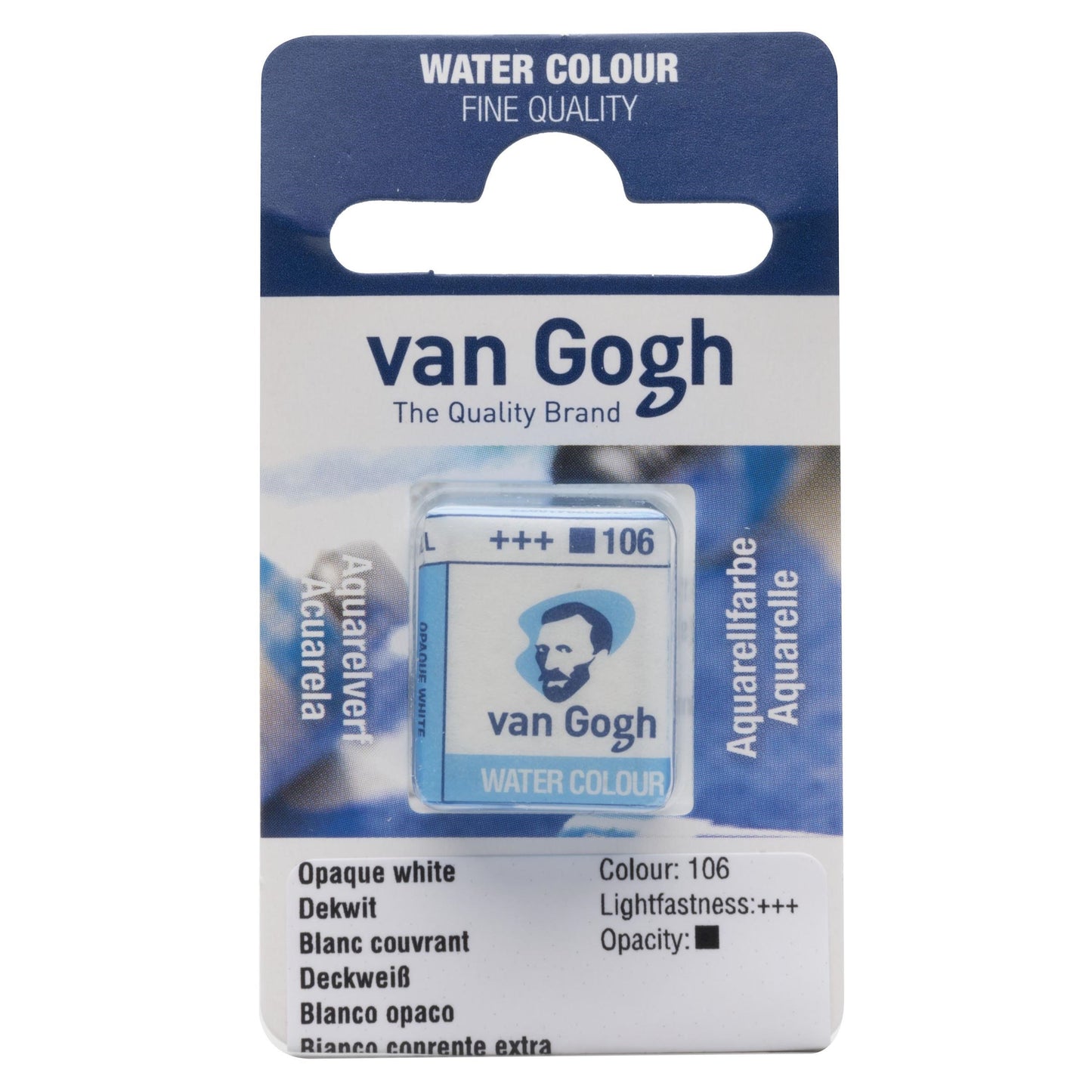 AQUARELA TALENS VAN GOGH HALF PAN 106 WHITE OPAQUE