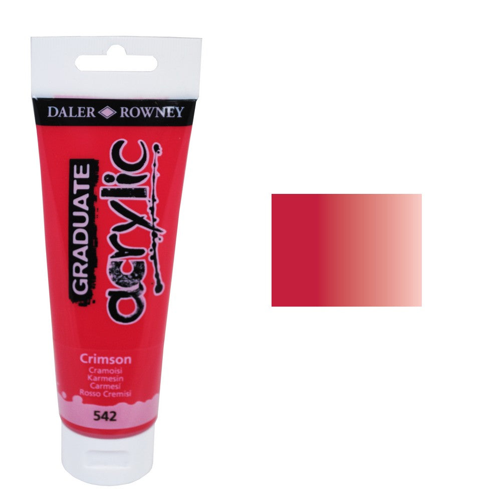 ACRILICA DALER ROWNEY GRADUATE 120ML 542 CRIMSON