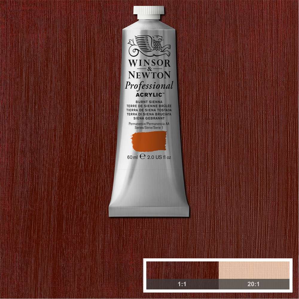 ACRILICA WINSOR NEWTON PROFISSIONAL 60ML 074 BURNT SIENNA S1