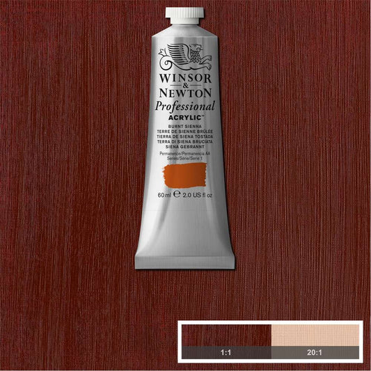 ACRILICA WINSOR NEWTON PROFISSIONAL 60ML 074 BURNT SIENNA S1