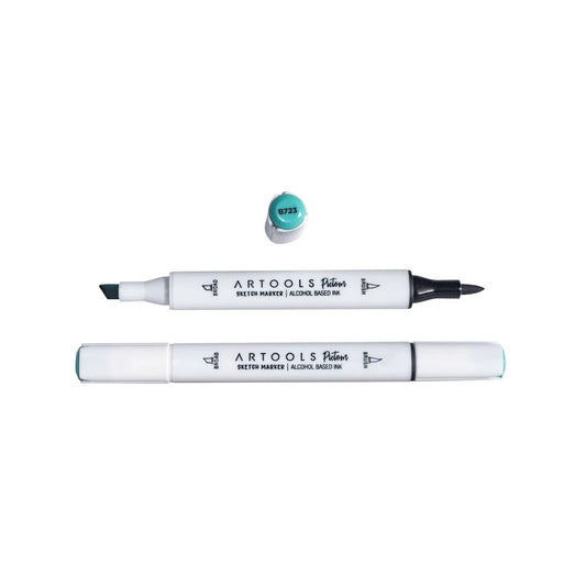 MARCADOR ARTOOLS PICTOM PONTA DUPLA TEAL (B723)