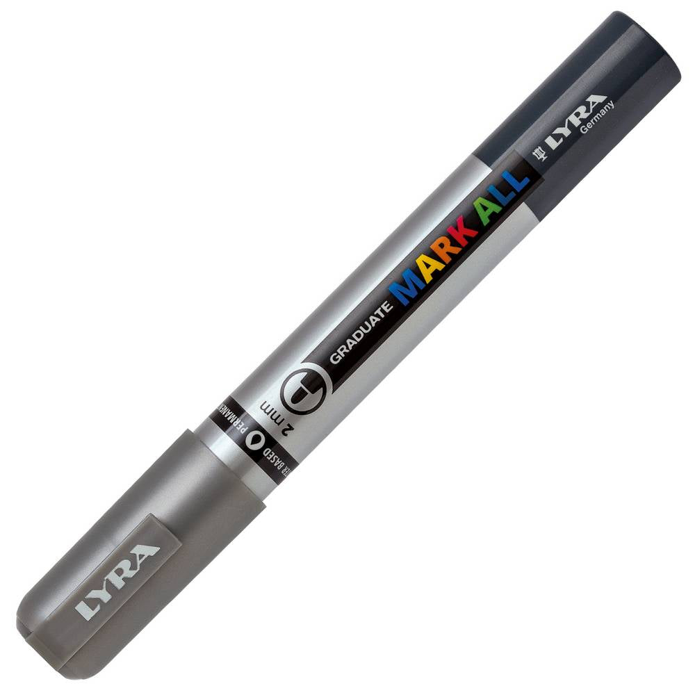 MARCADOR LYRA GRADUATE MARK ALL PRATEADA PONTA 2MM