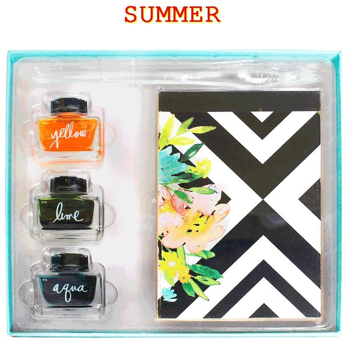 ESTOJO CALIGRAFIA HANDWRITING KIT SUMMER YELLOW/LIME/AQUA
