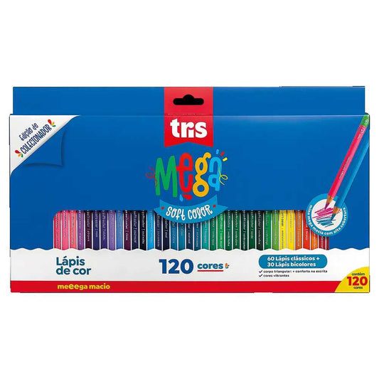 LAPIS COR MEGA SOFTCOLOR 120 CORES