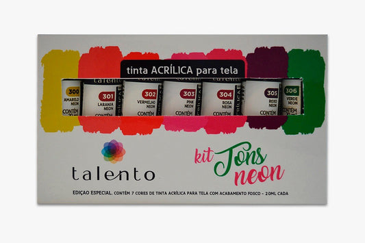 ESTOJO ACRILICA TALENTO 20ML 07 TONS NEON