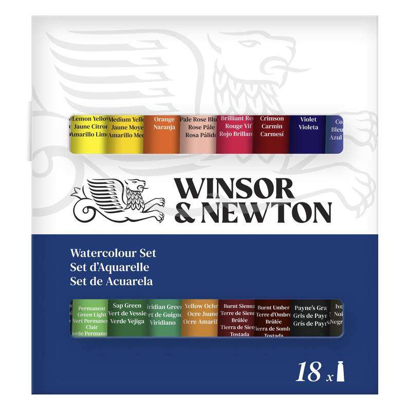 ESTOJO AQUARELA WINSOR NEWTON DISCOVER 18 CORES 10ML 2990002
