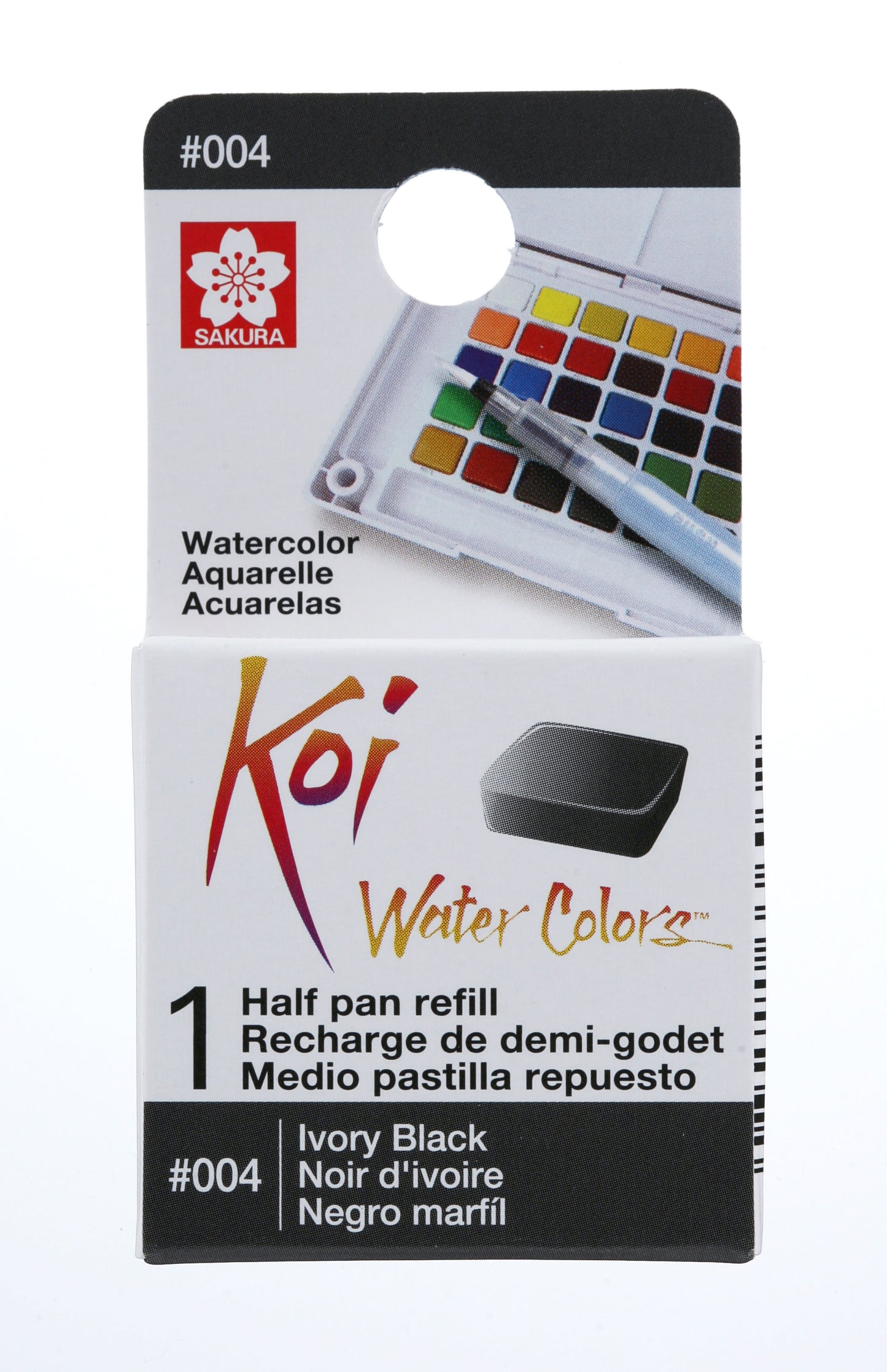 AQUARELA SAKURA KOI HALF PAN PRETO MARFIM - 04