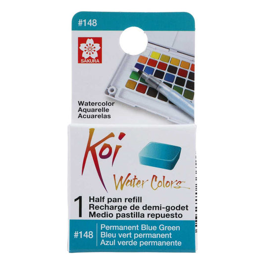 AQUARELA SAKURA KOI HALF PAN AZUL VERDE PERMANENTE - 148
