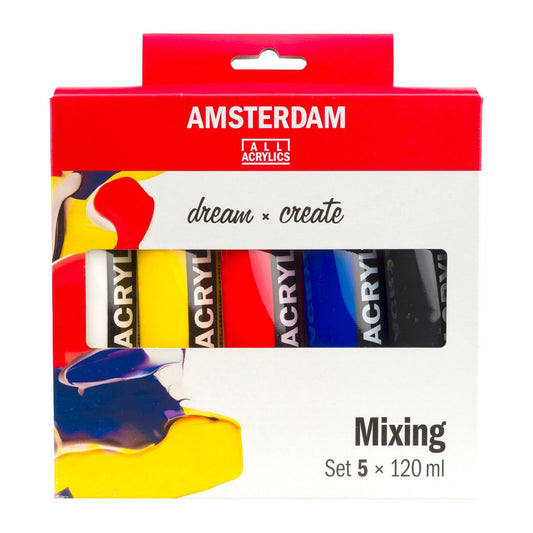 ESTOJO ACRILICA TALENS AMSTERDAM 120ml 05 CORES MIXING