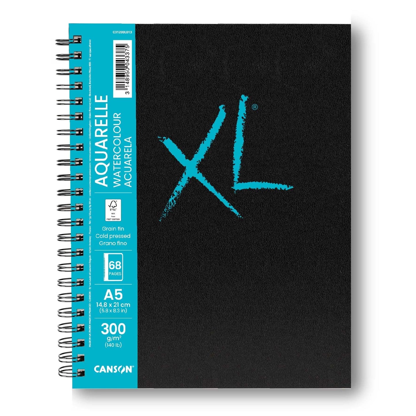 SKETCH BOOK CANSON XL BOOK AQUARELLE 34FLS A5 300G