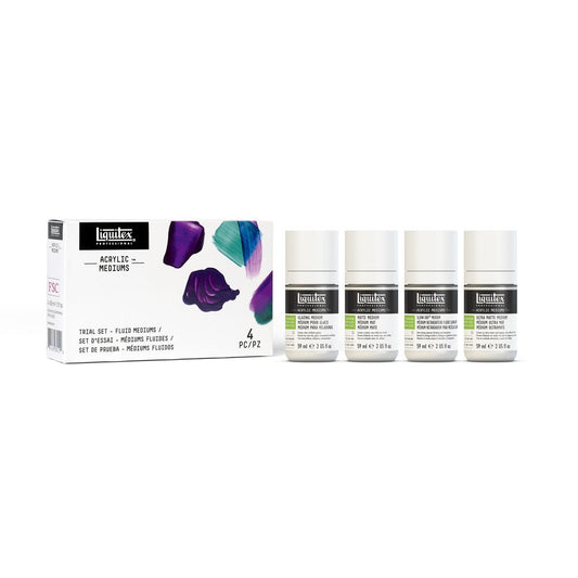 ESTOJO MEDIUMS LIQUITEX P/ ACRILICA FLUIDA C/ 04 59ML