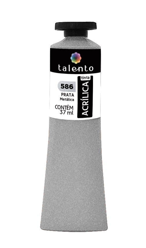 ACRILICA TALENTO 037ML 586 PRATA METALICO