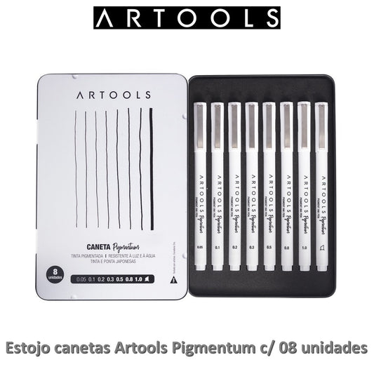 CANETA ARTOOLS PIGMENTUM ESTOJO C/ 08 UNIDADES
