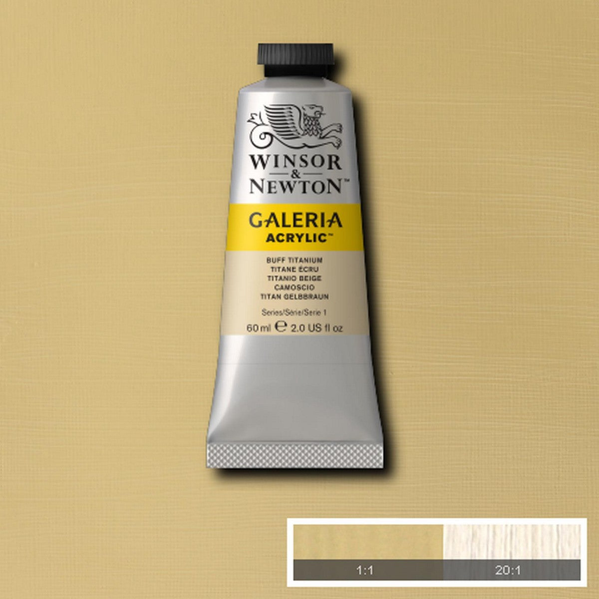 ACRILICA WINSOR NEWTON GALERIA 60ml 060 BUFF TITANIUM 2120060